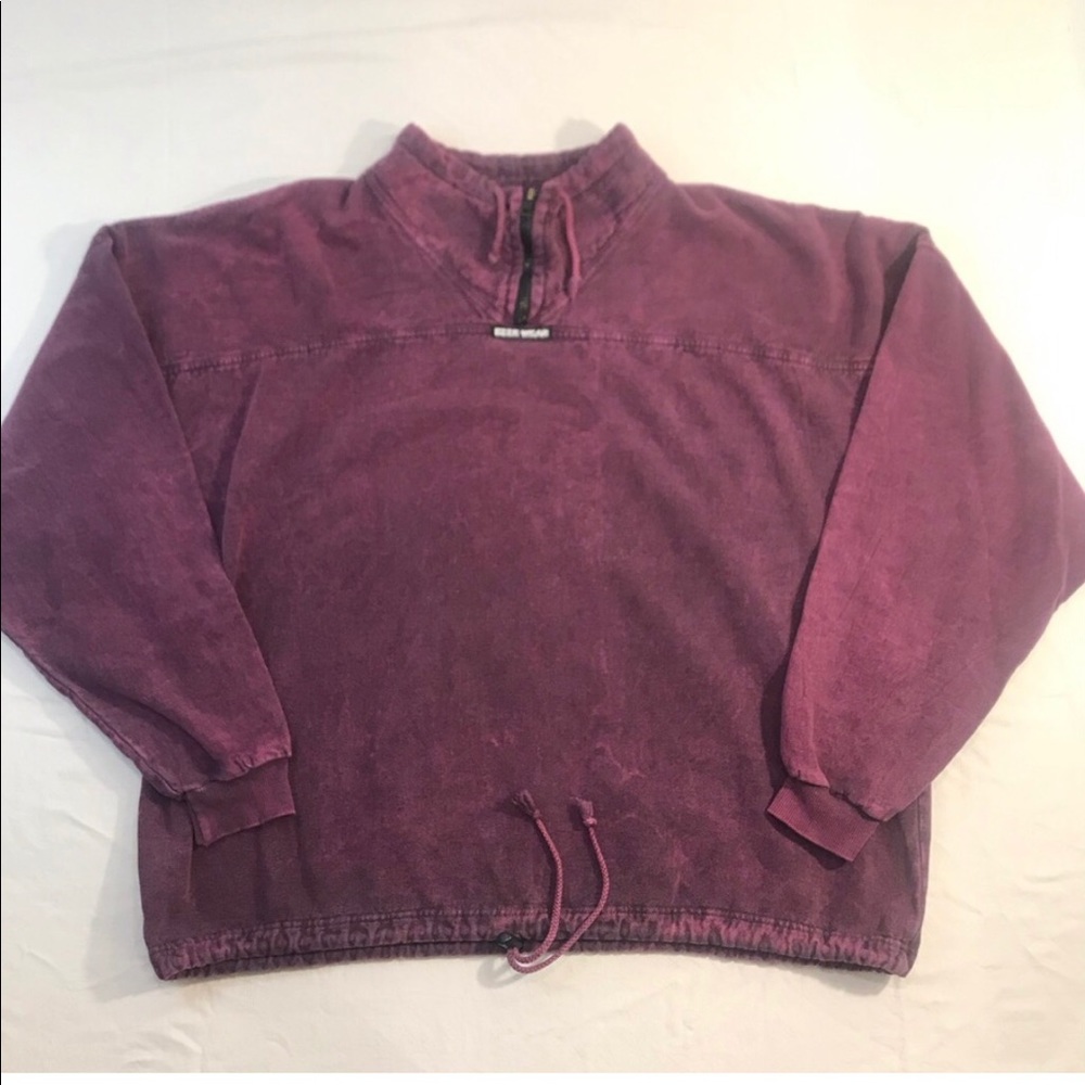 Vintage Ezze Wear 1/4 Zip Pull Over Size LRG